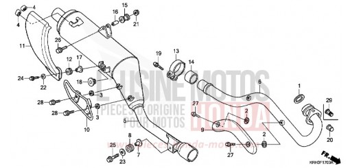 SILENCIEUX D'ECHAPPEMENT XR125L4 de 2004